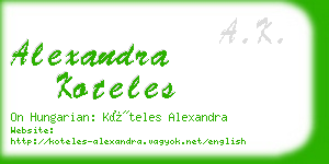 alexandra koteles business card